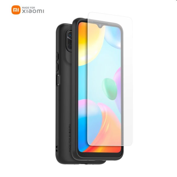 Zadný kryt a ochranné sklo Made for Xiaomi TPU pre Xiaomi Redmi 10C, čierna