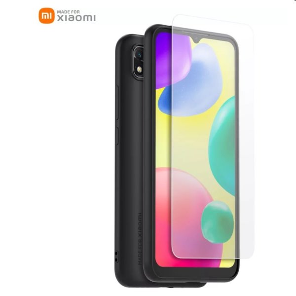 Zadný kryt a ochranné sklo Made for Xiaomi TPU pre Xiaomi Redmi 9C/10A, čierna