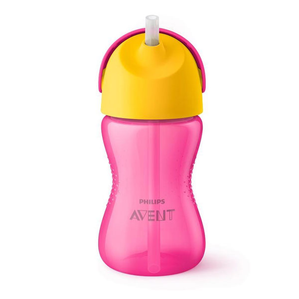 Philips Avent Hrnček 300 ml Bendy s ohybnou slamkou dievča