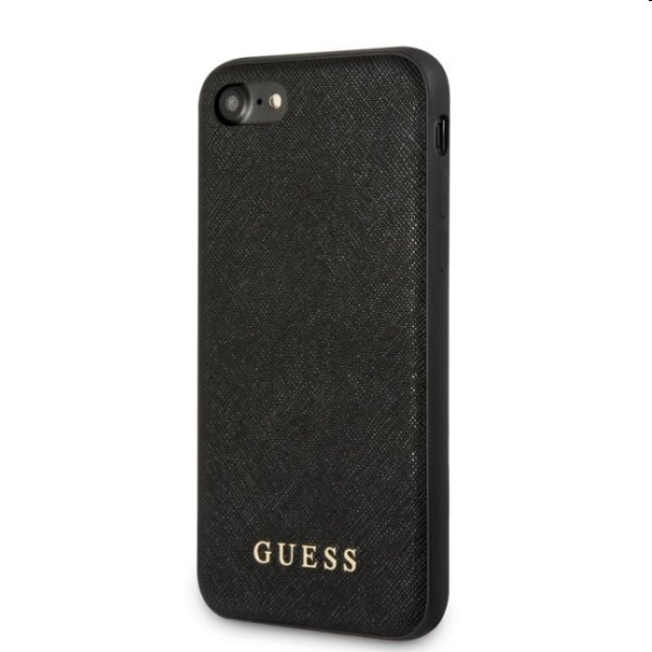 Zadný kryt Guess Saffiano PU Silicone pre Apple iPhone 7/8/SE20/SE22, čierna Zadný kryt Guess Saffiano PU Silicone pre Apple iPhone 7/8/SE20/SE22, čierna