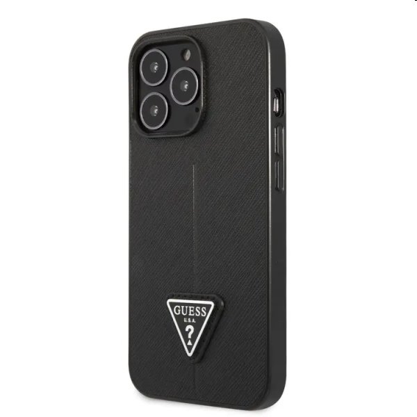 Zadný kryt Guess Saffiano Triangle pre Apple iPhone 13 Pro, čierna Zadný kryt Guess Saffiano Triangle pre Apple iPhone 13 Pro, čierna