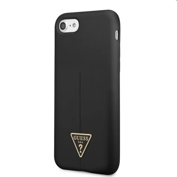 Zadný kryt Guess Silicone Line Triangle pre Apple iPhone 7/8/SE20/SE22, čierna