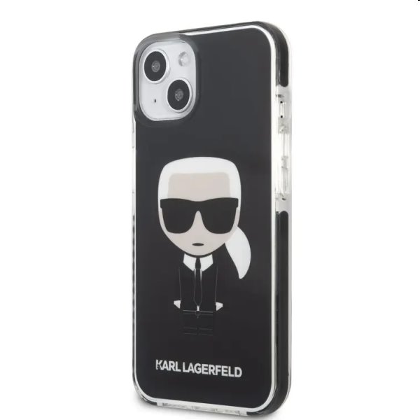 Zadný kryt Karl Lagerfeld TPE Full Body Ikonik pre Apple iPhone 13 mini, čierna