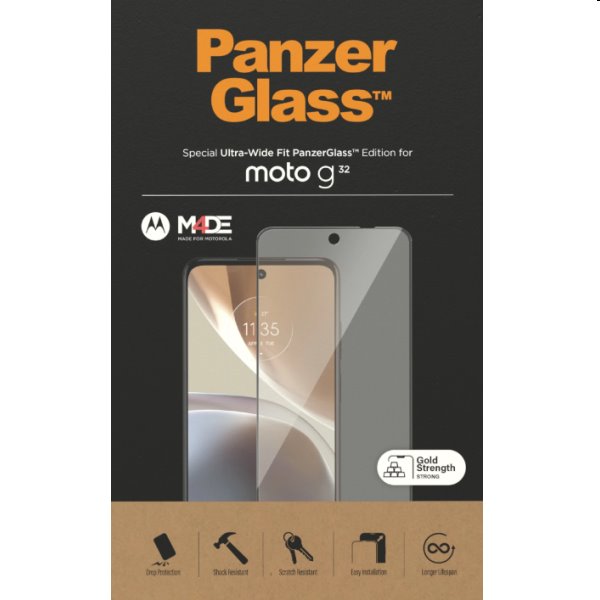 Ochranné sklo PanzerGlass UWF pre Motorola Moto G62/G32, čierne 6568
