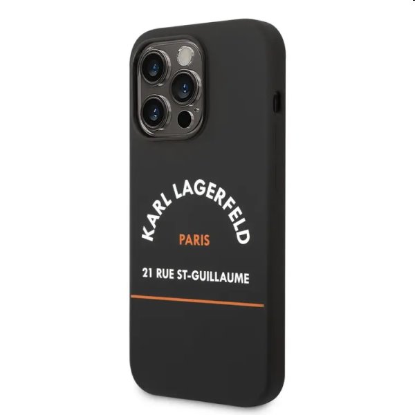 Zadný kryt Karl Lagerfeld Rue St Guillaume pre Apple iPhone 14 Pro, čierna