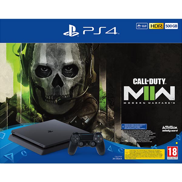 Sony PlayStation 4 Slim 500GB, jet black + Call of Duty: Modern Warfare II