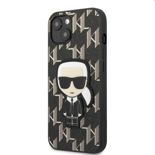 Zadný kryt Karl Lagerfeld Monogram Ikonik pre Apple iPhone 13 mini, čierna