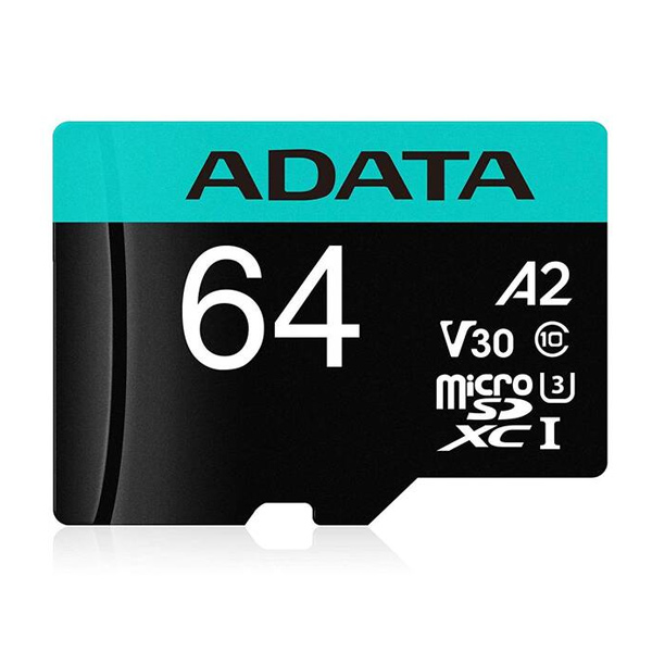 ADATA V30S micro SDXC 64 GB 95 MBps UHS-I U3 Class 10 s adaptérom AUSDX64GUI3V30SA2-RA1