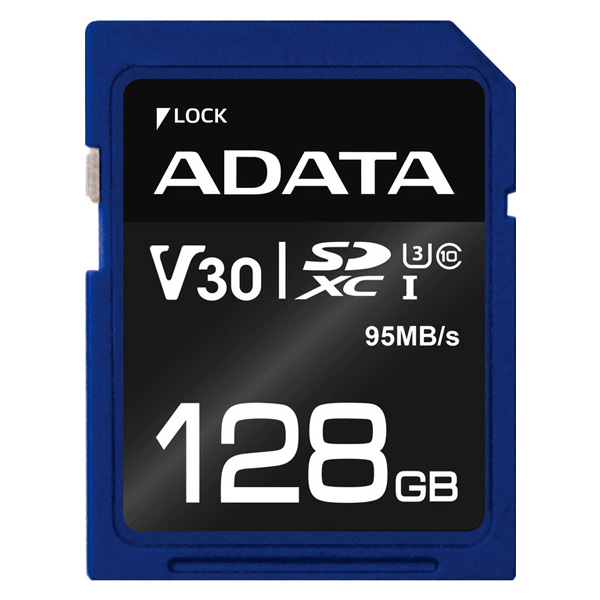 ADATA V30S SDXC 128 GB 95 MBps UHS-I U3 Class 10 ASDX128GUI3V30S-R