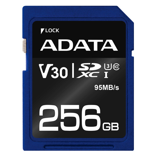 ADATA V30S SDXC 256 GB 95 MBps UHS-I U3 Class 10 ASDX256GUI3V30S-R