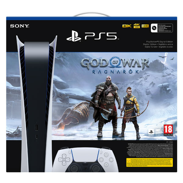 PlayStation 5 Digital Edition + God of War: Ragnarök CZ - OPENBOX (Rozbalený tovar s plnou zárukou)