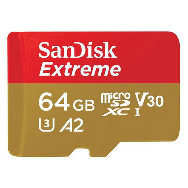 SanDisk Extreme microSDXC 64 GB 170 MBs s adaptérom SDSQXAH-064G-GN6AA