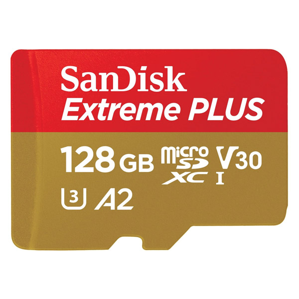SanDisk Extreme PLUS microSDXC 128 GB 200 MBs s adaptérom SDSQXBD-128G-GN6MA
