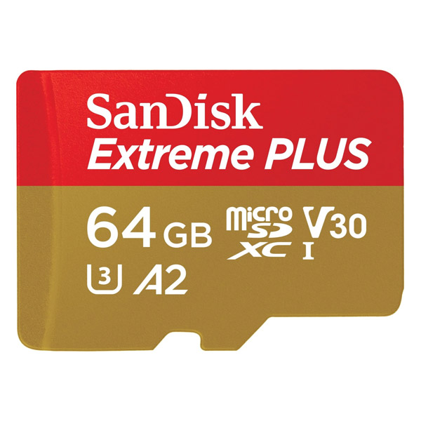 SanDisk Extreme PLUS microSDXC 64 GB 200 MBs s adaptérom SDSQXBU-064G-GN6MA