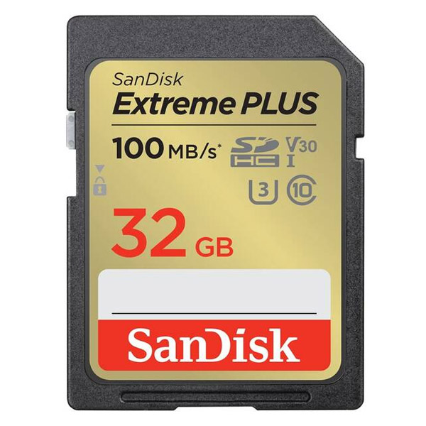 SanDisk Extreme PLUS SDHC 32 GB 100 MBs V30 UHS-I SDSDXWT-032G-GNCIN