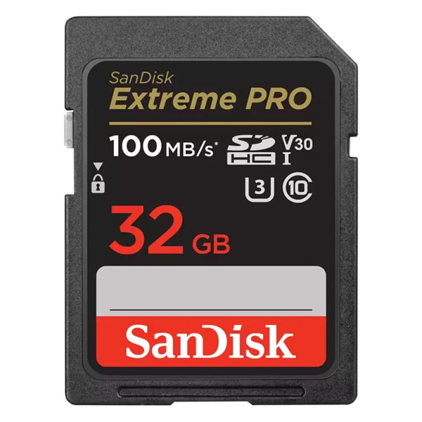 SanDisk Extreme PRO SDHC 32 GB 100 MBs V30 UHS-I SDSDXXO-032G-GN4IN