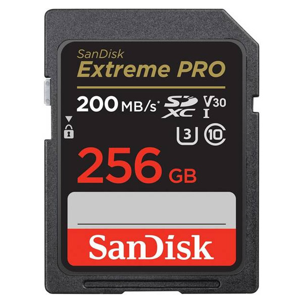 Karta SanDisk SDXC 256 GB Extreme PRO (200 MB/s triedy 10, UHS-I U3 V30)