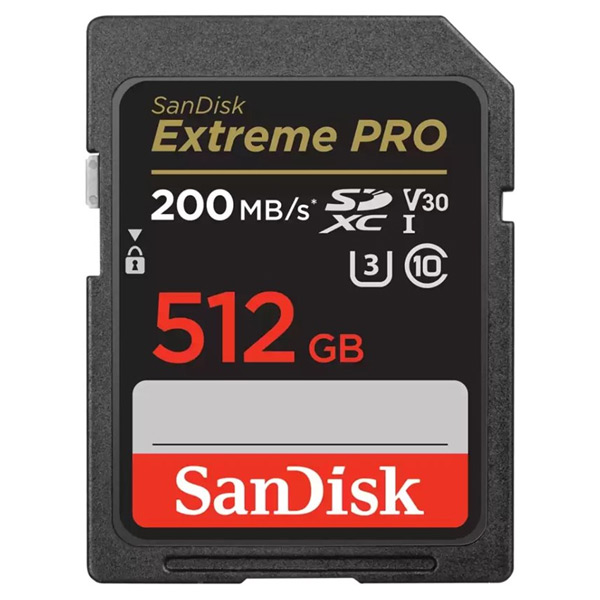 Karta SanDisk SDXC 512 GB Extreme PRO (200 MB/s triedy 10, UHS-I U3 V30)