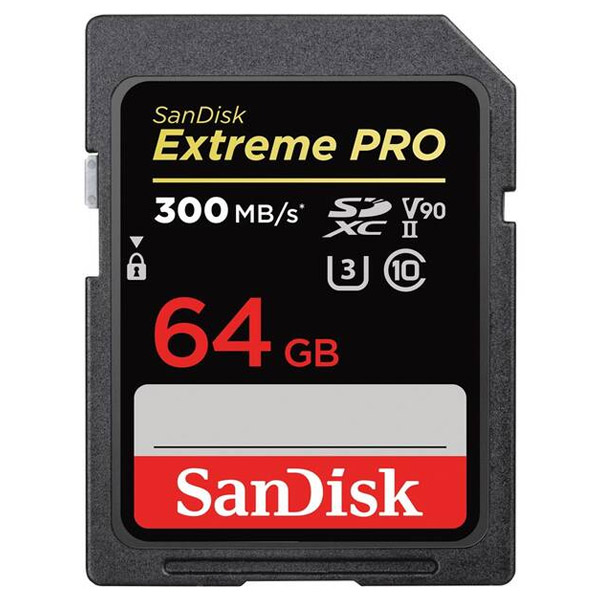 SanDisk Extreme PRO SDXC 64 GB 300 MBs V90 UHS-II SDSDXDK-064G-GN4IN