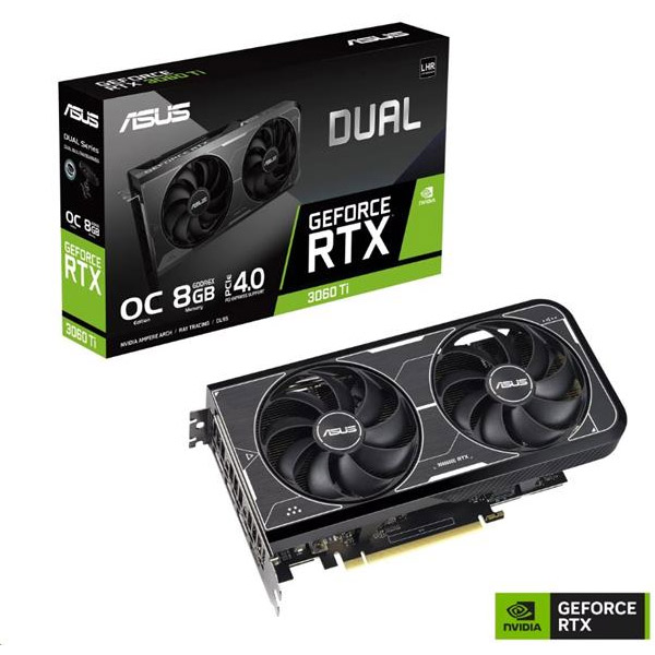 ASUS DUAL-RTX3060TI-O8GD6X 8GB/256-bit GDDR6 2xHDMI 3xDP