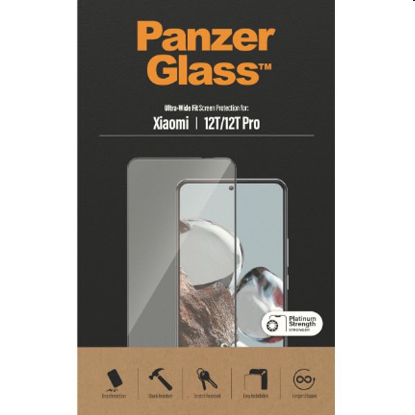 Ochranné sklo PanzerGlass UWF AB pre Xiaomi 12T Pro/12T, čierne 8065