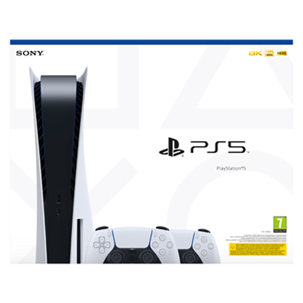 PlayStation 5 + PlayStation 5 DualSense Wireless Controller, black & white CFI-1216A