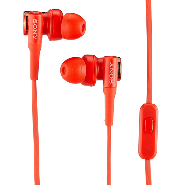 Slúchadlá Sony MDR-XB55AP Extra Bass, červené