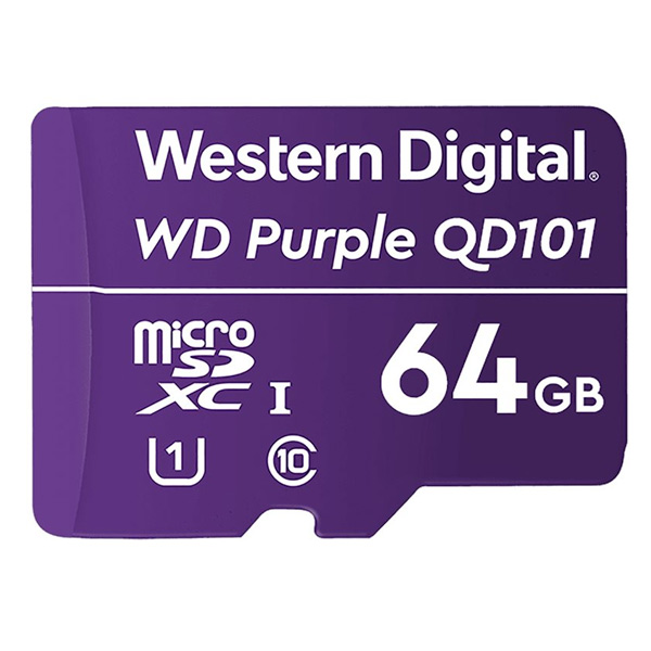 E-shop WD 64 GB microSDXC card Class10 U1, fialová WDD064G1P0C