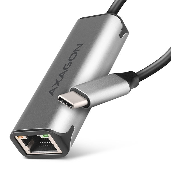 AXAGON ADE-25RC Type-C USB3.2 Gen 1 - 2.5 Gigabit Ethernet 10/100/1000/2500 Adaptér, titan grey
