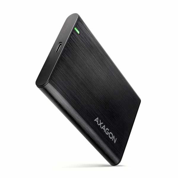 AXAGON EE25-A6C USB-C 3.2 Gen 1 - SATA 6G 2.5" externý kovový box RAX bez skrutiek, čierny