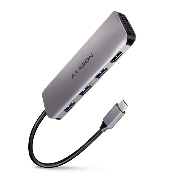 E-shop AXAGON HMC-HCR3A 3x USB-A + HDMI + SDmicroSD, USB-C 3.2 Gen 1 hub, 20 cm USB-C kábel HMC-HCR3A