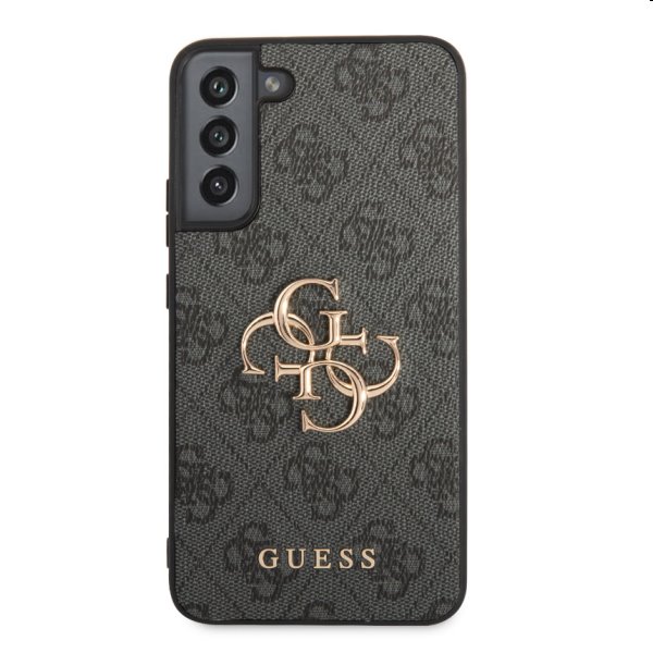 Zadný kryt Guess PU 4G Metal Logo pre Samsung Galaxy S23 Plus, šedá