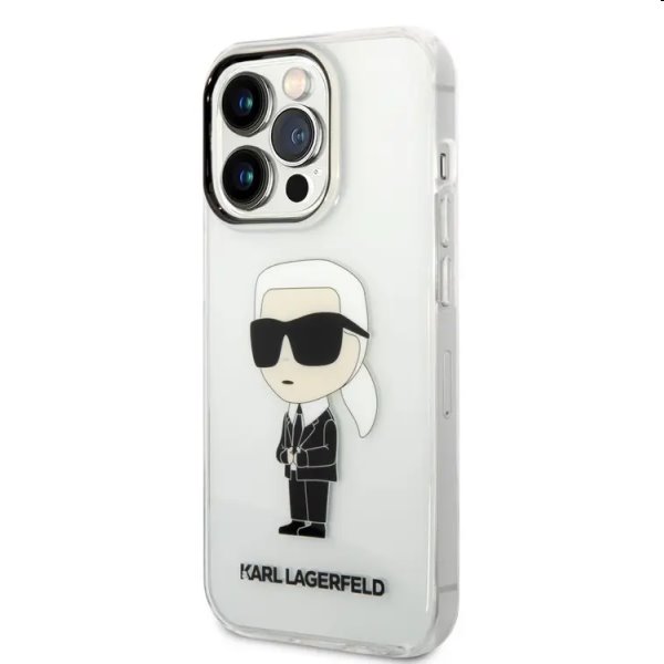 Zadný kryt Karl Lagerfeld IML Ikonik NFT pre Apple iPhone 14 Pro Max, transparentná