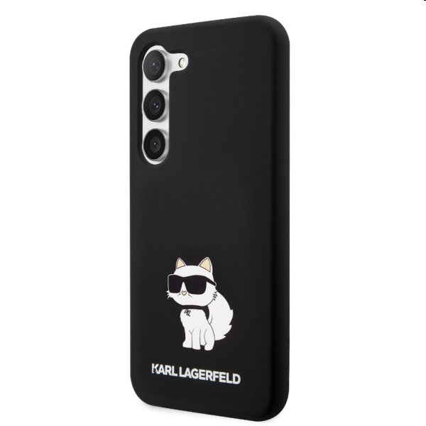 Zadný kryt Karl Lagerfeld Liquid Silicone Choupette NFT pre Samsung Galaxy S23 Plus, čierna