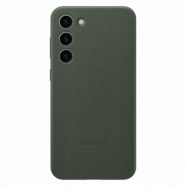 Puzdro Leather Cover pre Samsung S23 Plus, green