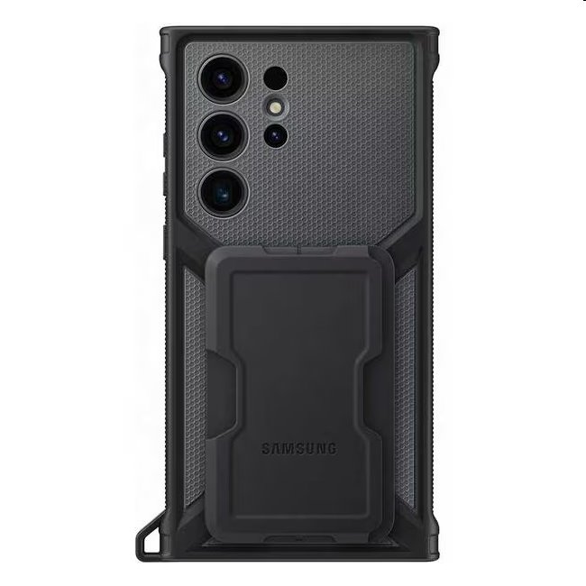 Zadný kryt Rugged Gadget pre Samsung Galaxy S23 Ultra, titan (s odnímateľným úchytom)