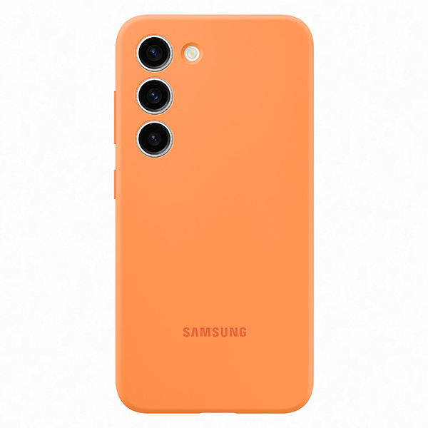 Zadný kryt Silicone Cover pre Samsung Galaxy S23, oranžová