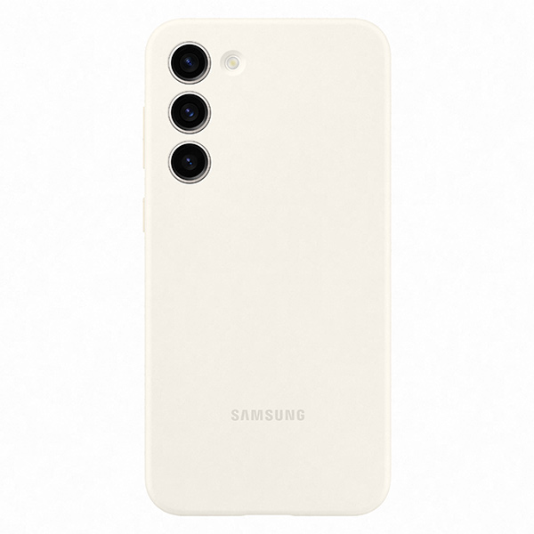 Zadný kryt Silicone Cover pre Samsung Galaxy S23 Plus, biela