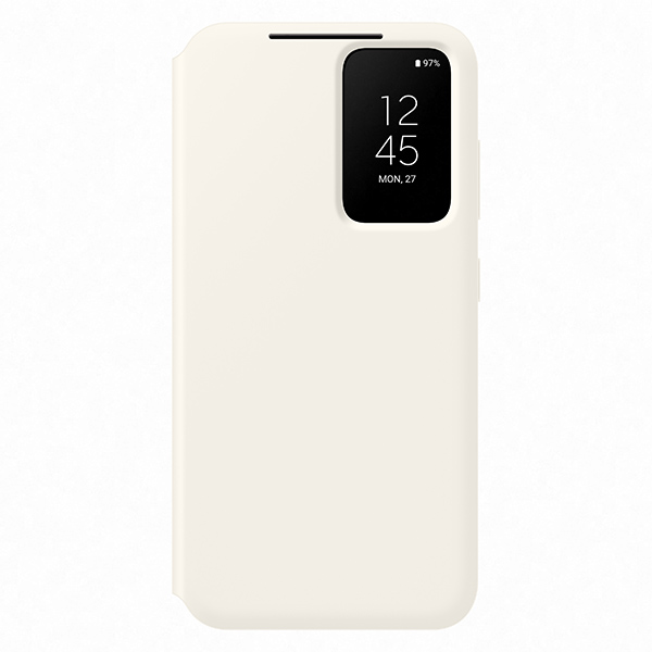 Puzdro Smart View Wallet pre Samsung Galaxy S23, cream