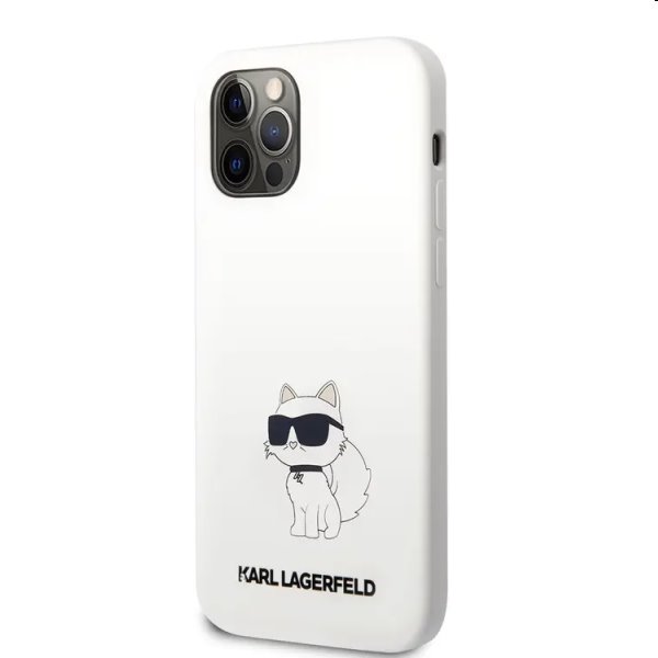 Zadný kryt Karl Lagerfeld Liquid Silicone Choupette NFT pre Apple iPhone 12/12 Pro, biele 57983112395
