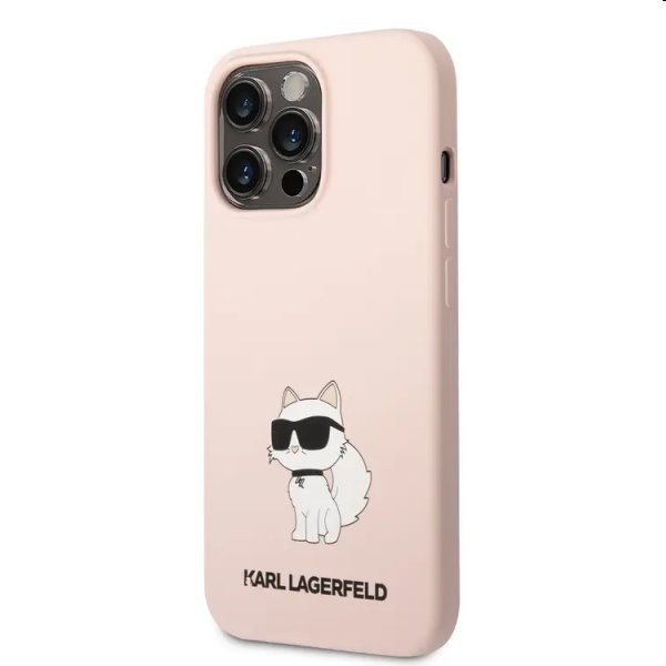 Zadný kryt Karl Lagerfeld Liquid Silicone Choupette NFT pre Apple iPhone 13 Pro, ružová