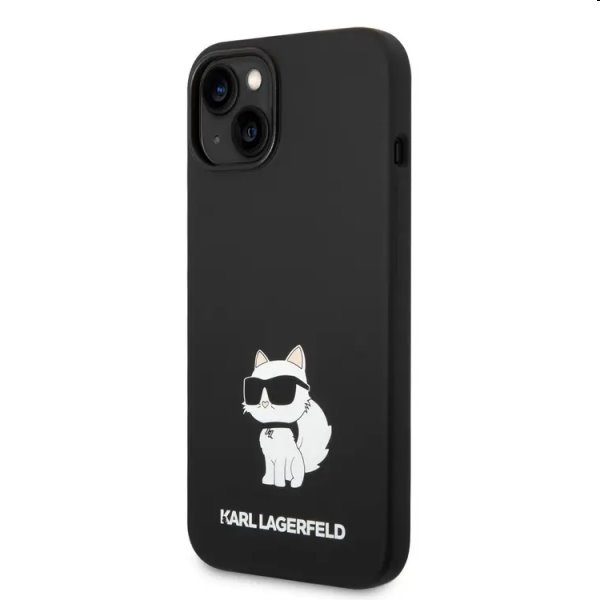 Zadný kryt Karl Lagerfeld Liquid Silicone Choupette NFT pre Apple iPhone 14, čierna