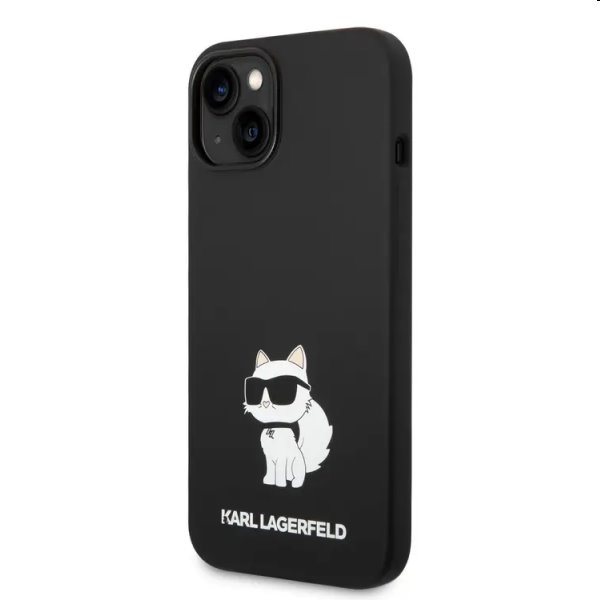 Zadný kryt Karl Lagerfeld Liquid Silicone Choupette NFT pre Apple iPhone 14 Plus, čierna