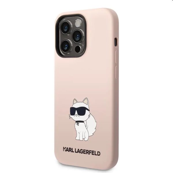 Zadný kryt Karl Lagerfeld Liquid Silicone Choupette NFT pre Apple iPhone 14 Pro Max, ružová