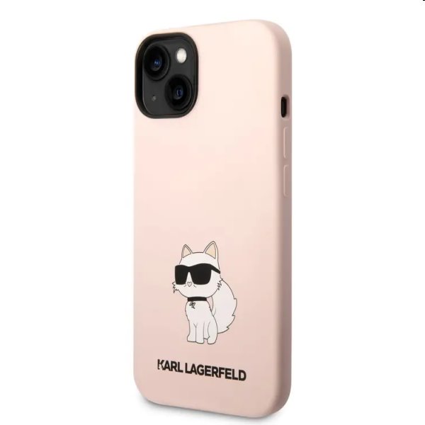 Zadný kryt Karl Lagerfeld Liquid Silicone Choupette NFT pre Apple iPhone 14, ružová