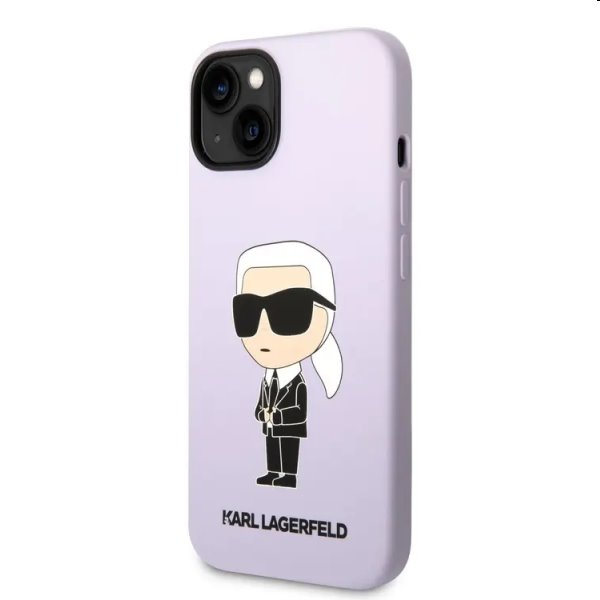 Zadný kryt Karl Lagerfeld Liquid Silicone Ikonik NFT pre Apple iPhone 14, fialová Zadný kryt Karl Lagerfeld Liquid Silicone Ikonik NFT pre Apple iPhone 14, fialová