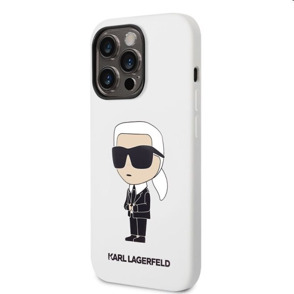 Zadný kryt Karl Lagerfeld Liquid Silicone Ikonik NFT pre Apple iPhone 14 Pro, biele 57983112381