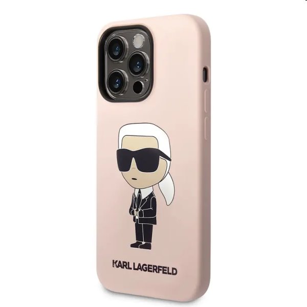 Zadný kryt Karl Lagerfeld Liquid Silicone Ikonik NFT pre Apple iPhone 14 Pro, ružové 57983112392