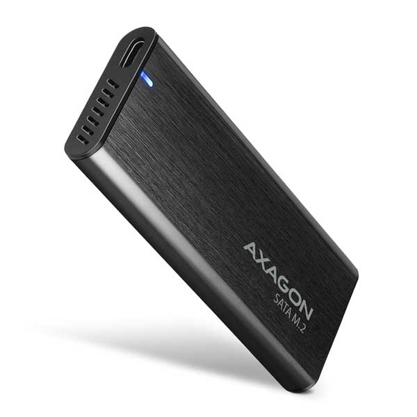 AXAGON EEM2-SBC USB-C 3.2 Gen 2 - M.2 SATA SSD 30-80 mm kovový box, bez skrutiek