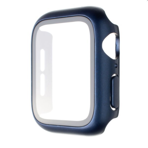 FIXED Pure Plus ochranné puzdro s temperovaným sklom pre Apple Watch 44 mm, modrá